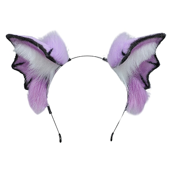Plush Fyldig Djævel Bat Øre Pandebånd Dyr Halloween Jul Kostume Tilbehør