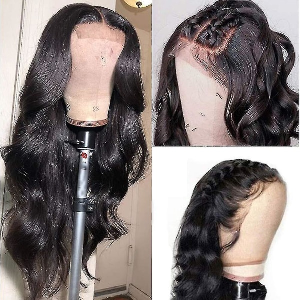 Body Wave Lace Front Peruk Mänskligt Hår Pre-Pull Bleach Knot Med