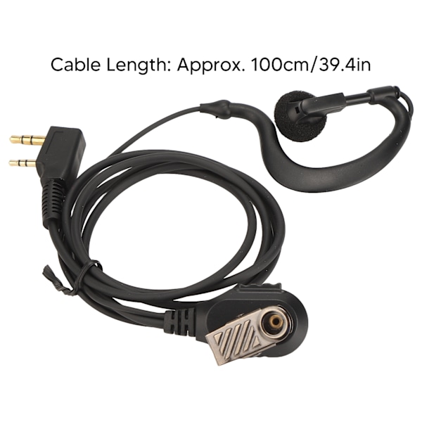 Tvåvägsradio Hörlurar Universal K-Huvud 2-polig Elektropläterad Walkie Talkie Headset med Mikrofon 10-pack