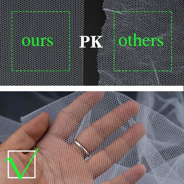 Self-adhesive window mosquito net 150 x 130 cm (3 pcs) in white polyester - net kit + 4 strips