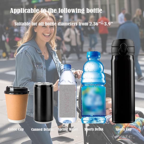 Universal Bicycle Cup Holder, 2 Pcs 360° Rotatable Large Caliber Cup Holder for Bicycle, Stroller, Wheelchair, Walker and Scooter, One-Click Lock System