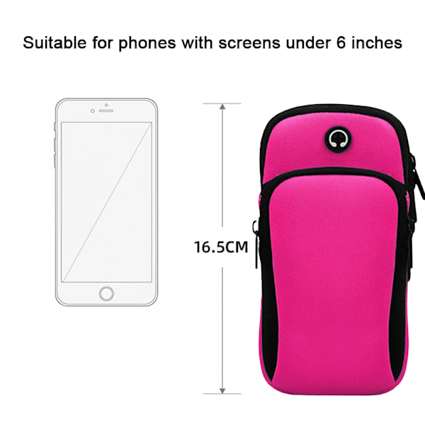 Telefonarmband Gym Telefonhållare för Arm, för iPhone 12 11 Pro Max XS/XR/8/7/6 Plus, iPhone 6S Löpband iPhone 7 Plus Armband Mobiltelefonhållare för