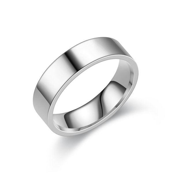 6 mm Titanring i Rustfrit Stål Smykker Frostmat Mænds Ring Bryllupsbånd Komfortpasform Størrelse 7-10