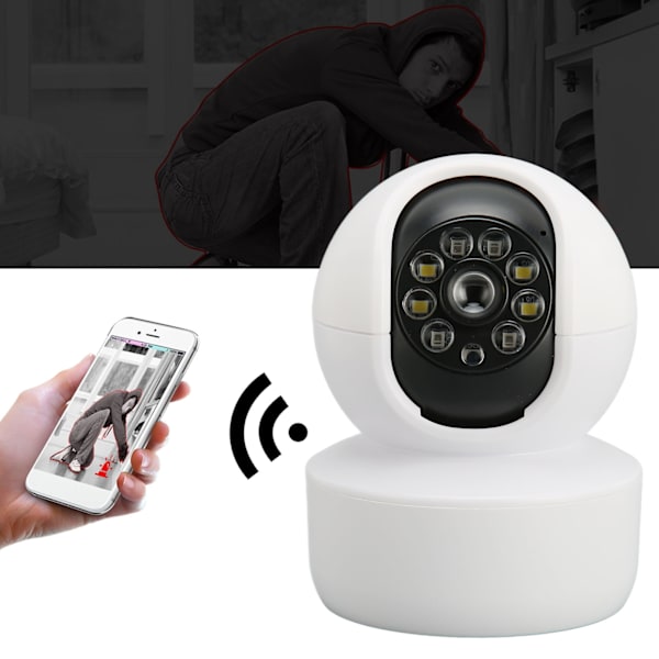 Inomhus Säkerhetskamera 1080P HD WiFi Hem Trådlös Kamera Babymonitor Tvåvägs Ljud Husdjurskamera