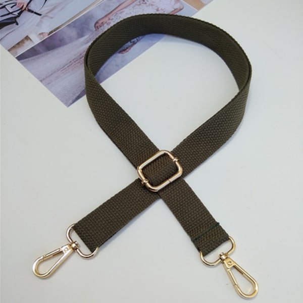 Bred handväskremmar ersättning justerbar crossbody guld hårdvara canvas axelrem för kvinnor