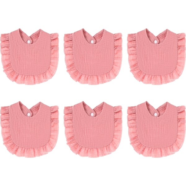 Baby Muslin Bandana Drool Bibs för Pojkar och Flickor Justerbara Baby Bibs Set 6PCS för Tandspottning och Droolning Multi-Use Scarf Bibs