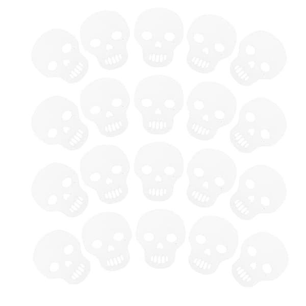 Halloween Skull Confetti Table Decorations White 3x2.5cm Paper 200pcs White White 3X2.5CM