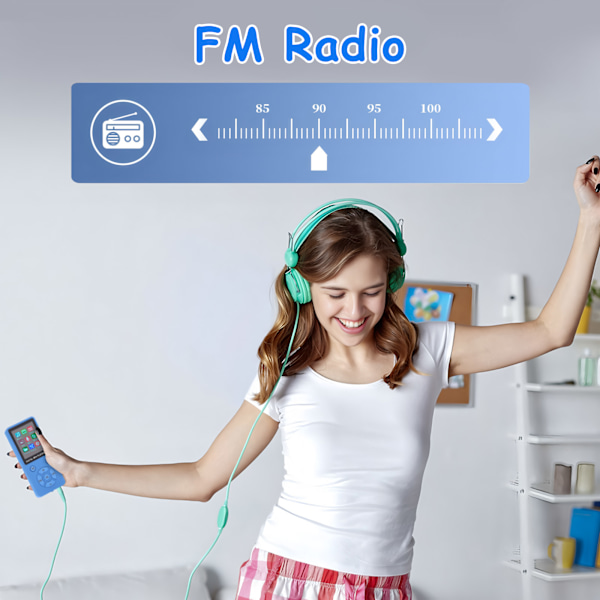 Mini LCD-näyttö MP4-mediasoitin tukee 32G TF-korttia, erittäin ohut MP4-soitin FM E-kirjalla