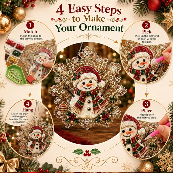 LJSCQF Juleperle Diamantmaleri Solfanger Kit, DIY Håndverk 8IN[TT] 8IN Style E