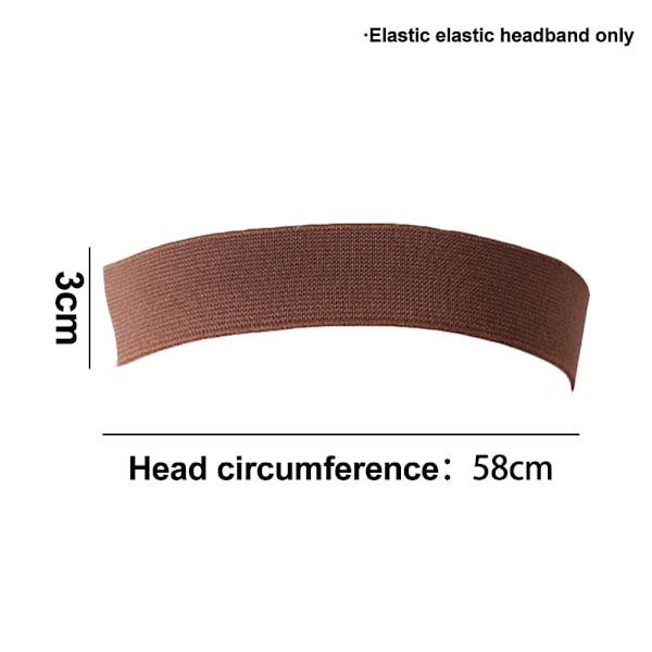 7 stycken perukelastiska band för kanter, hårkantborste och kam, mjukt kantband, justerbart perukkantband, elastiskt band