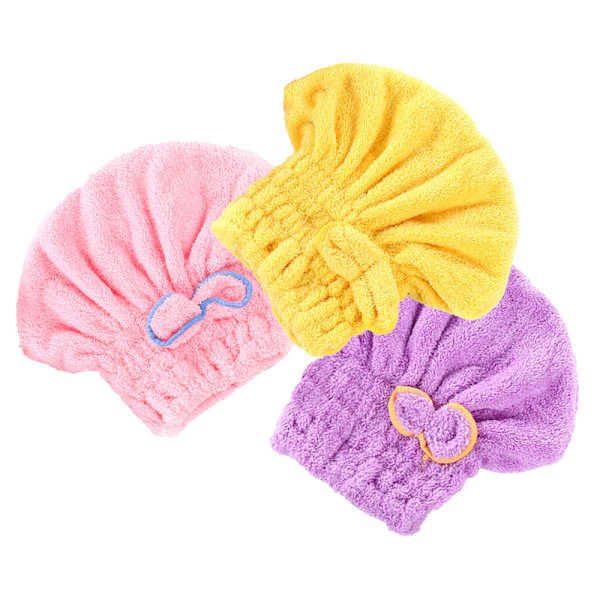 Håndkle til hårtørking, 3-pakning, Hurtig tørkende mikrofiber håndkle til hår, Superabsorberende håndkle til hår