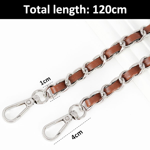 Väska Kedjesträck Crossbody Väska Kedjor Handväska Kedja Ersättning Läder Kedjesträck 120cm