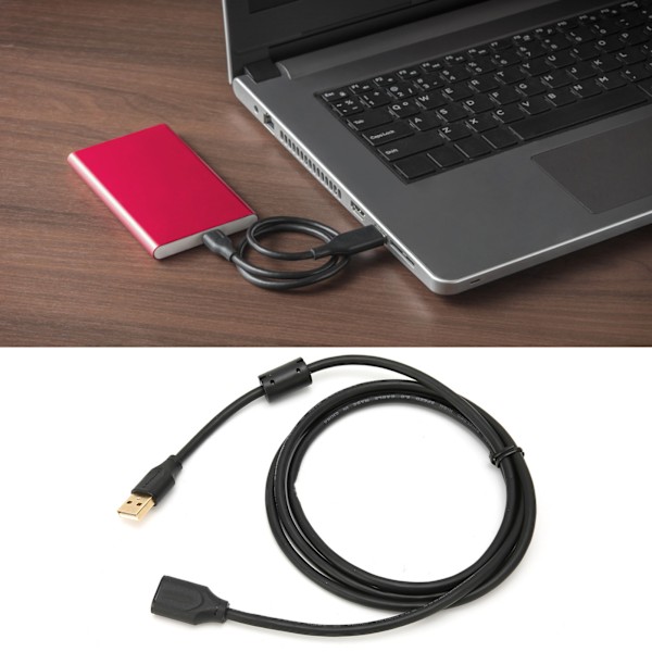 MINDPURE USB 2.0-förlängare, förgylld, flexibel, antioxidant, miljövänlig dataförlängningskabel