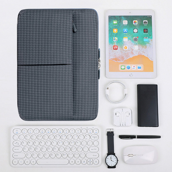 PU-läder Laptopväska, Hållbar Stötsäker Skyddande Datorväska 360 Skyddande Laptop Sleeve Väska