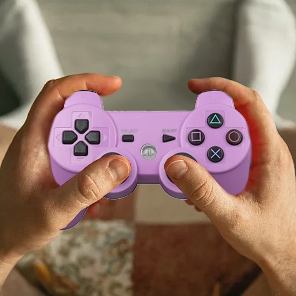 PS3 Bluetooth trådlös vibrationskontroll för PS3-spel Purple