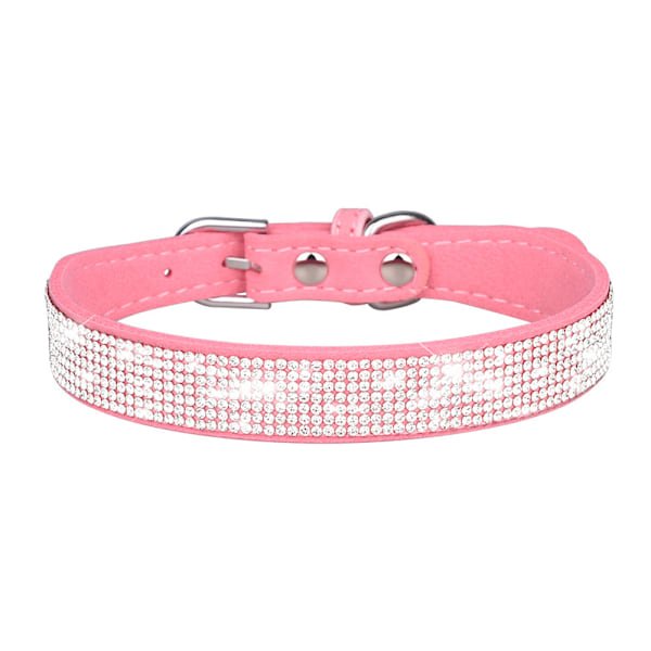 Bling Rhinestone læder hundekrave - Krystalindlagt til hunde og killinger