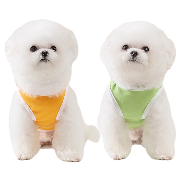 Husdjurskläder, söt sommarfrukt hund T-shirt valp kläder hund kjol klänning katter kläder för små hundar katter valp (4 storlek, Satchel kjol)