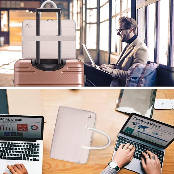 Laptopväska för kvinnor, 13,3/14 tums laptopväska, kvinnors ultratunna datorväska