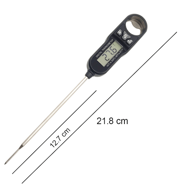 Digital Instant Read Kötttermometer med Högprecisionstemperaturgivare, Elektrisk Matlagningstermometer för Kök Grill BBQ Rökare