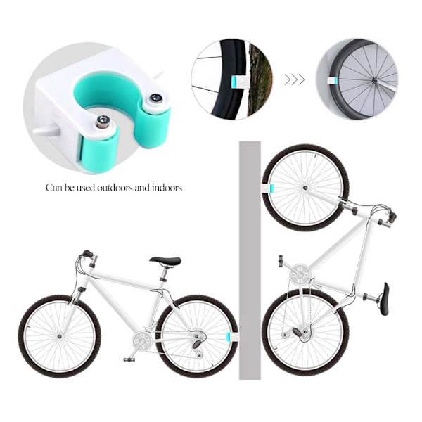 Sykkelparkeringsspenne Veggmontert Terrengsykkel Landeveissykkel Vertikal Oppbevaring Holder Klips Sykkel Display Stativ Spenner MTB Sykkel