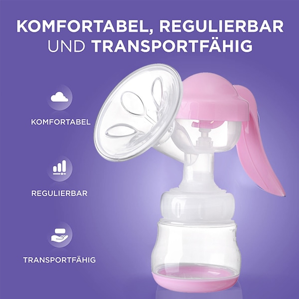 Manuaalinen rintapumppu maidonpullolla, Kannettava rintapumpun, Manuaalinen rintapumpun hieronta