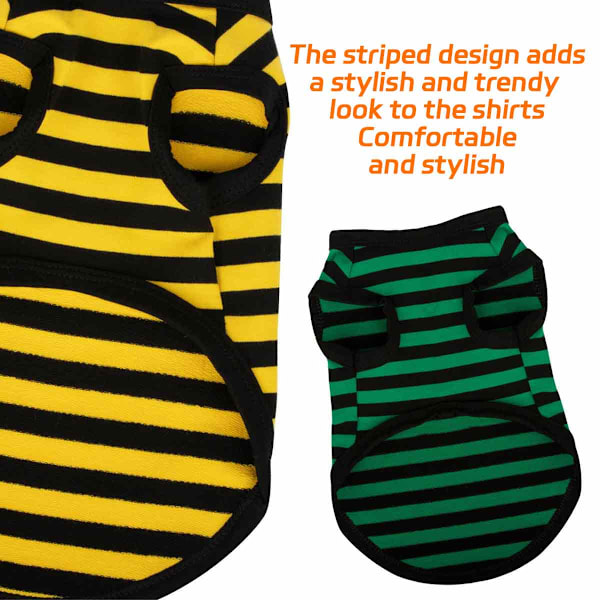 6 Stykker Bomuld Ærmeløse Hvalpe T-shirts Åndbare Kæledyrs Tøj Tank Top Farverige Hvalp