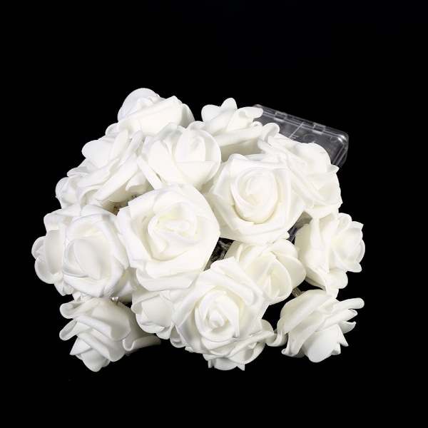LED Roseblomst Lyslenke Juler Bryllup Fest Hage Dekorasjon (Blandet Farge 2.5m)