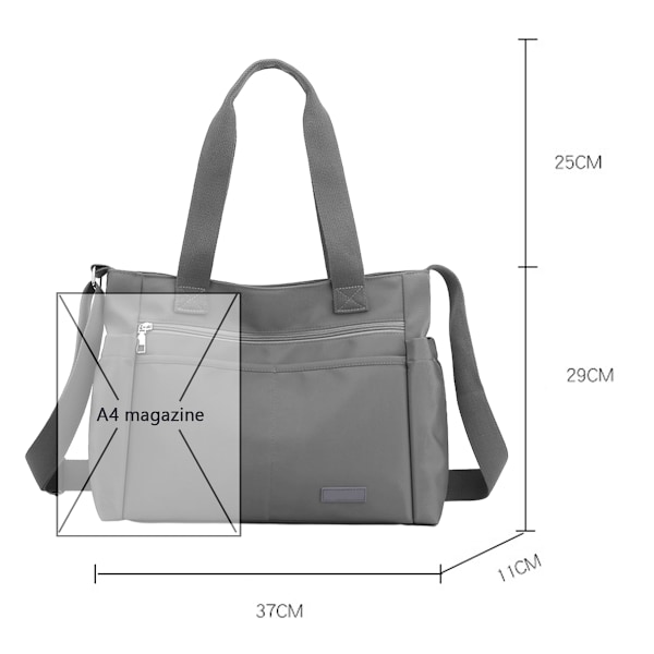 Nylon Crossbody-väskor för kvinnor, axelremsväska, vattentät messenger-väska, satchell, damhandväskor, plånböcker
