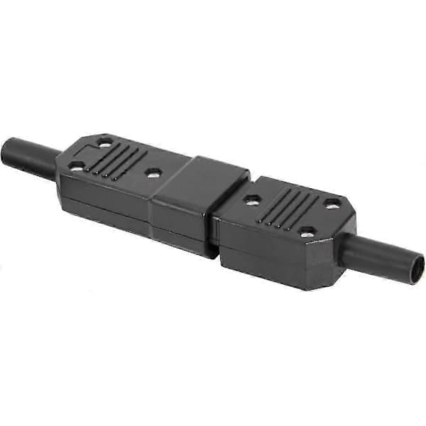 1 par AC250V 10A IEC C14 han C13 hun 3-benede terminaler inline-adapterstik strømstik