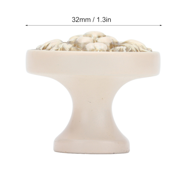 4-pakks Lion Head Dørhåndtak i Sinklegering, Moderne Antikk Tegneserie, Solid Skuffepull, Sirkulær Enkelt Hull Spenne, Håndtak 399 Lion Head Ivory