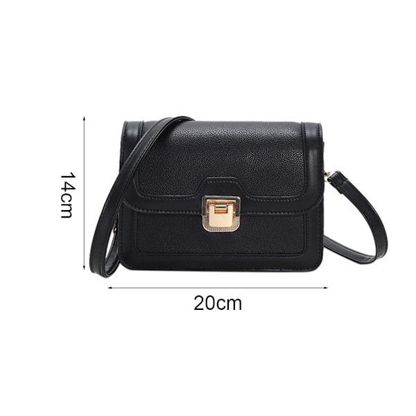Passer for daglig reise og dating PU håndveske mote enkel messenger bag