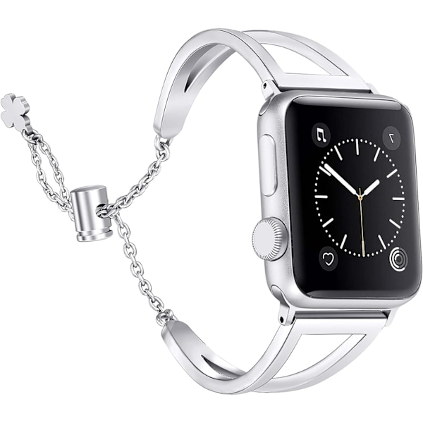 Remse Kompatibel med Apple Watch Rem 38mm 40mm iWatch SE Serie 6/5/4/3/2/1, Kvinders Elegant Metal Smykke Armbånd Bangle Håndledsrem Rustfrit Stål