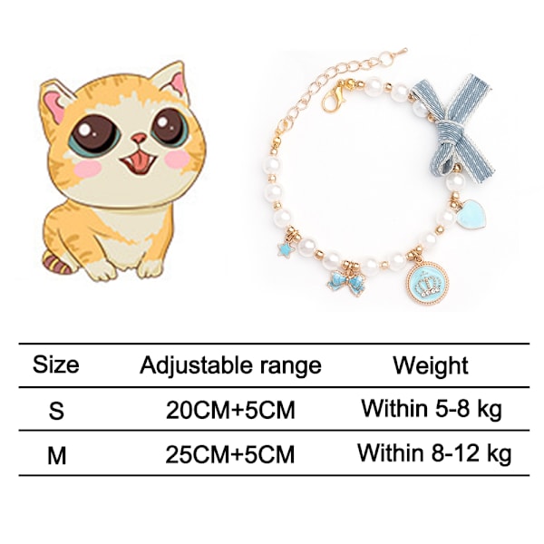 Hunde- og Katteperle Halskæde Bling Tilbehør Bånd Kærlighed Charm Vedhæng Kæledyr Hvalp Smykker til Hunhvalp Chihuahua Yorkie Justerbar Håndlavet