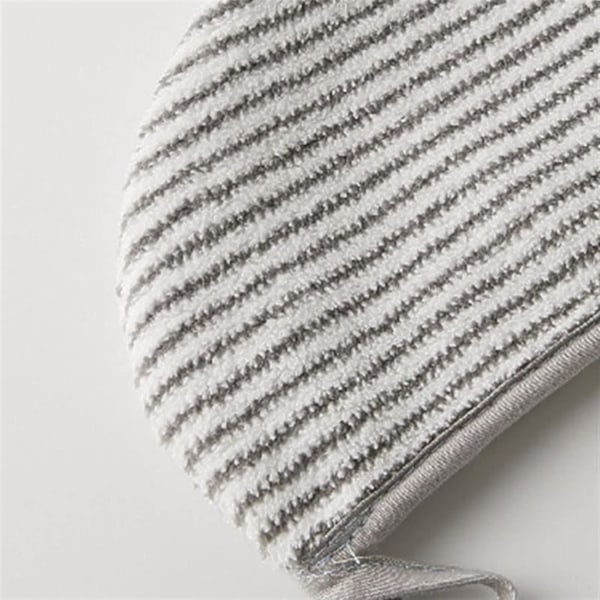SnabbTorkande Badrumshatt Bambumikrofiber Hårhandduk Wrap Grå Randig Snabbtorkande Duschturbanhatt med Knapp Superabsorberande Anti-Frizz Badhatt