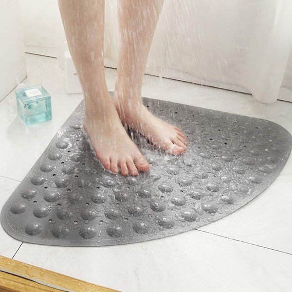 Sector Badrumsmatta 54*54cm PVC Sektor Halksäker Badrumsmatta för Duschrummatta med Sugkoppar Badkarmatta för Badrum