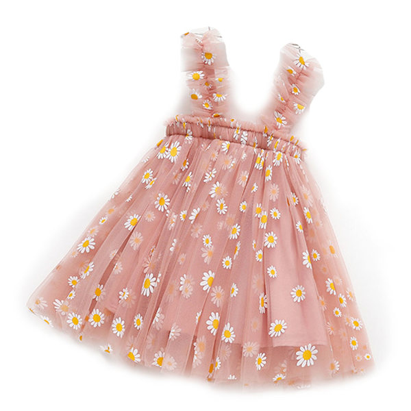 Bebisflickor Toddler Klänning Ärmlös Prinsessa Spädbarn Tulle Solklänning, Ärmlös Klänning, Mesh Sling Kjol