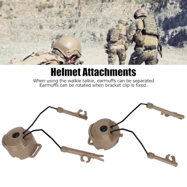 Hjälm Arc Rail Adapter Headset Hållare Upphängning Hörlurar Fäste för Comtac I II för MSA för Sordin Headset Brun