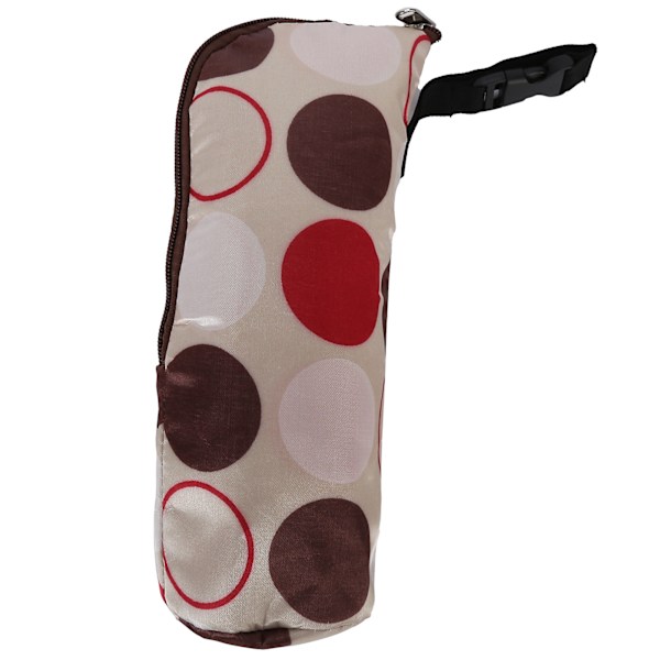 Isolert flaskepose for amming, bærbar termospose for babyflasker, holder for barnevogn, beige hagemann