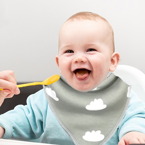 3-pack Baby Bandana-haklappar för pojkar och flickor med justerbara tryckknappar, ekologisk bomull, mjuk och absorberande