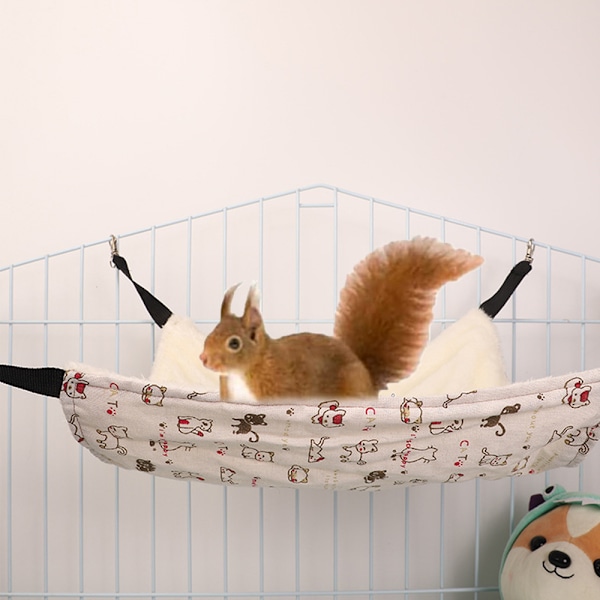 Hamsterin talvipehmustettu riippumato, yksi flanellivuori, syksy ja talvi lämmin lemmikkieläinten riippumato