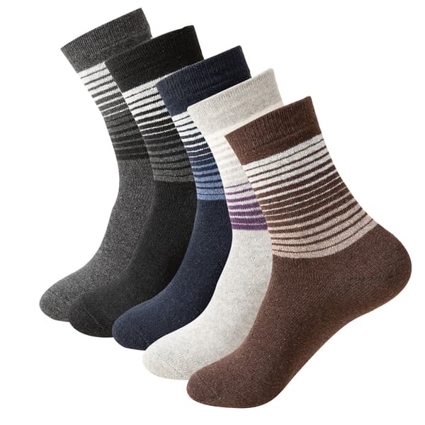 5 par unisex alpacauld varme vinterstrømper med rund hals[TT]