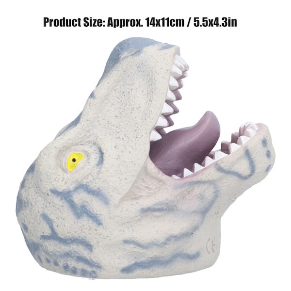 Dinosaurie Handdocka Realistisk Mjuk Halloween Tyrannosaurus Rollspel Leksak för Barn Grå