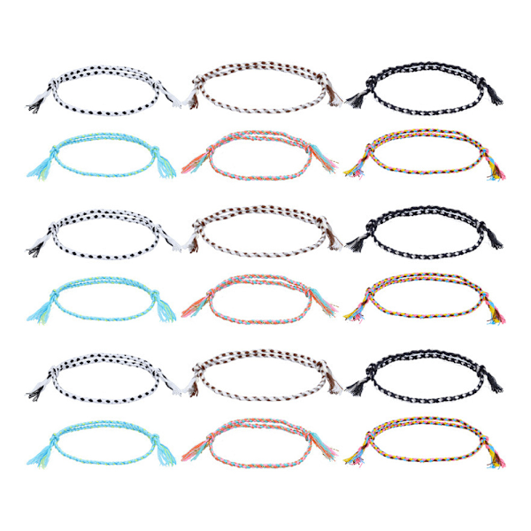 18 st armband i snöre för tonårsflickor, fotlänk för flickor, julklappar, sommarstrandslänkar