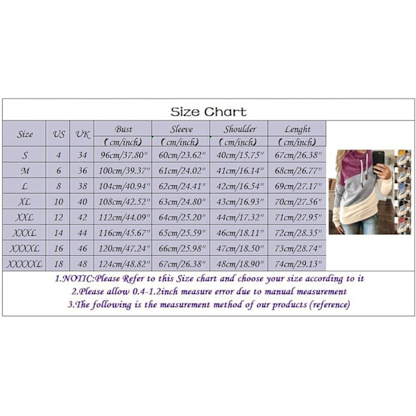 Hættetrøjer til Kvinder Trøje Hættetrøje Casual Langærmet Farveblok Hættetrøjer Trøjer Efterår Toppe