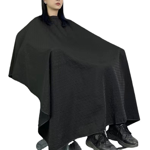 Vanntett Barber Cape, Hårklippingskappe med Justerbar Trykknapp, 65 × 55 Tommer Stor Salongkappe for Hårbehandling Hårklipp Farge Permanent