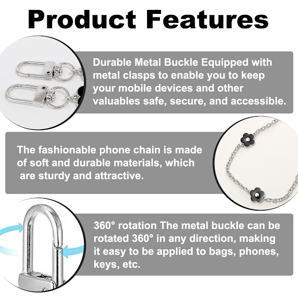 Package content: 1 x mobile phone chain pendant style1