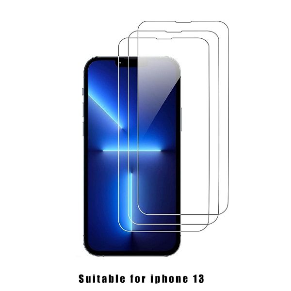 3-Pak Hærdet Glas Skærmbeskytter til iPhone 13/13 Pro Beskyt din skærm effektivt mod ridser, pletter og stød med denne holdbare skærmbeskytter.