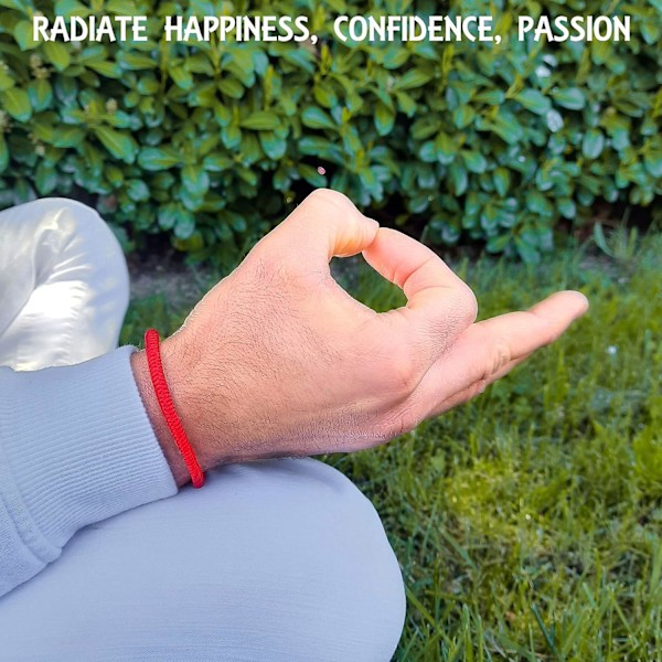 Handgjord, Lyckobringande, Armband, Chakra, Justerbar Storlek Red