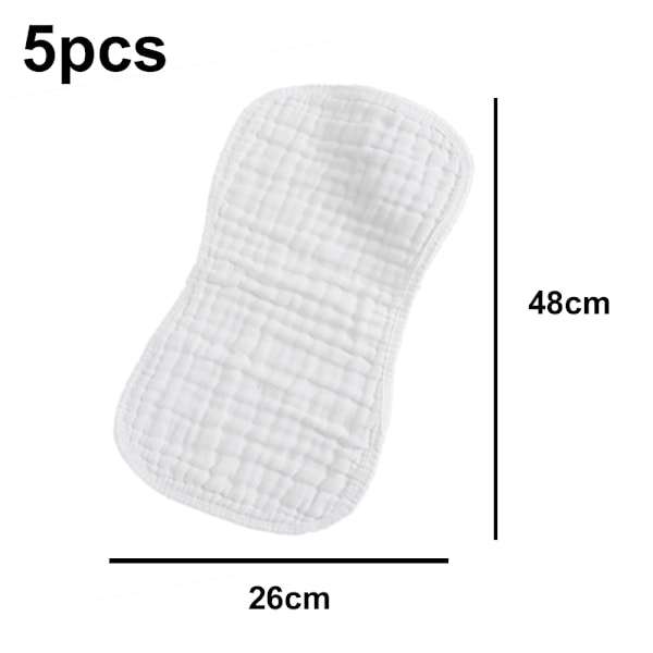 Burpdukar 5-pack Bomulls Handdukar 6 Lager Extra Absorberande och Mjuka av Comfy Cubs