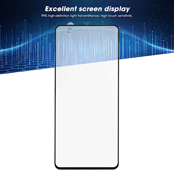 Fuld Dækning Hærdet Glas Skærmbeskyttelsesfilm til Redmi Note 9 Pro Mobiltelefoner Sort